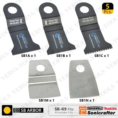 VERSA TOOL 5 PC Oscillating Saw Blade Set SB-K9